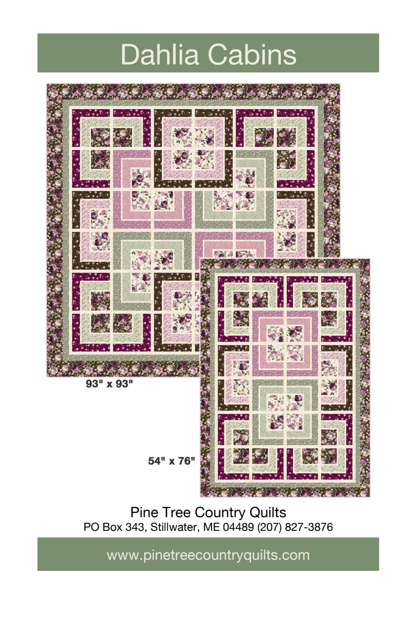 Dahlia Cabins Downloadable Pattern by Pine Tree Country Quilts