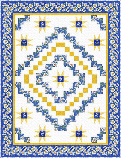 Daisy Stars Quilt Pattern by Animas Quilts Publishing