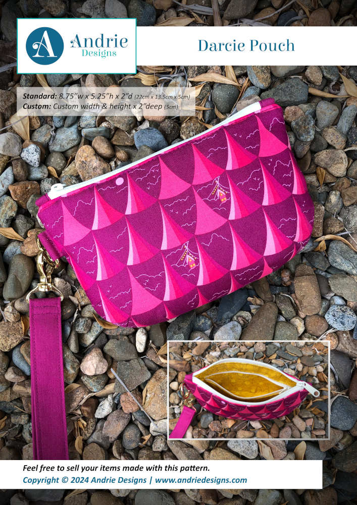 Darcie Pouch Downloadable Pattern by Andrie Designs