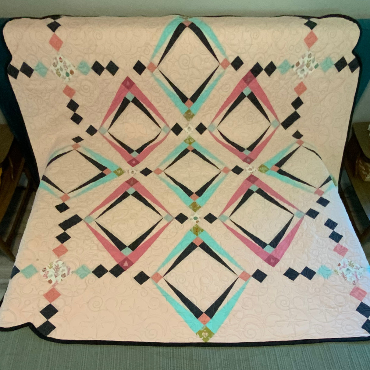 Back of the Deco Christmas Downloadable Pattern by A Quilted Jewel