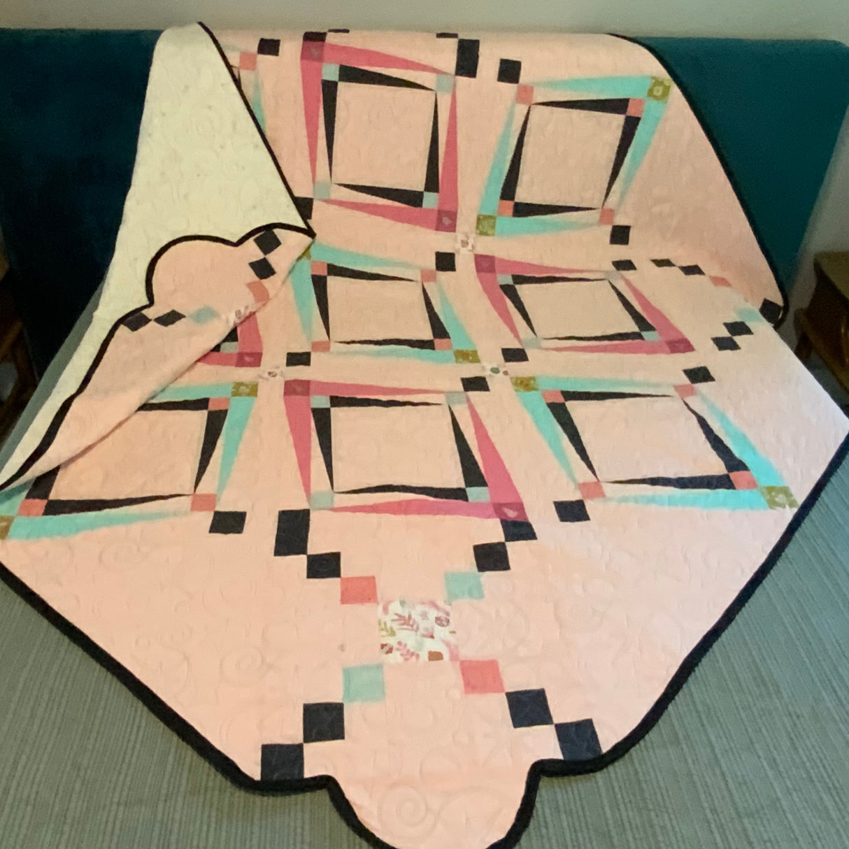 Back of the Deco Christmas Downloadable Pattern by A Quilted Jewel