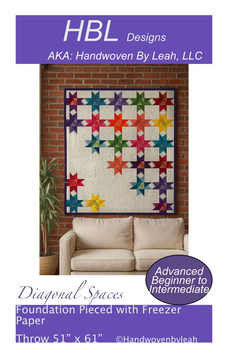 Diagonal Spaces Quilt Pattern by Handwoven By Leah