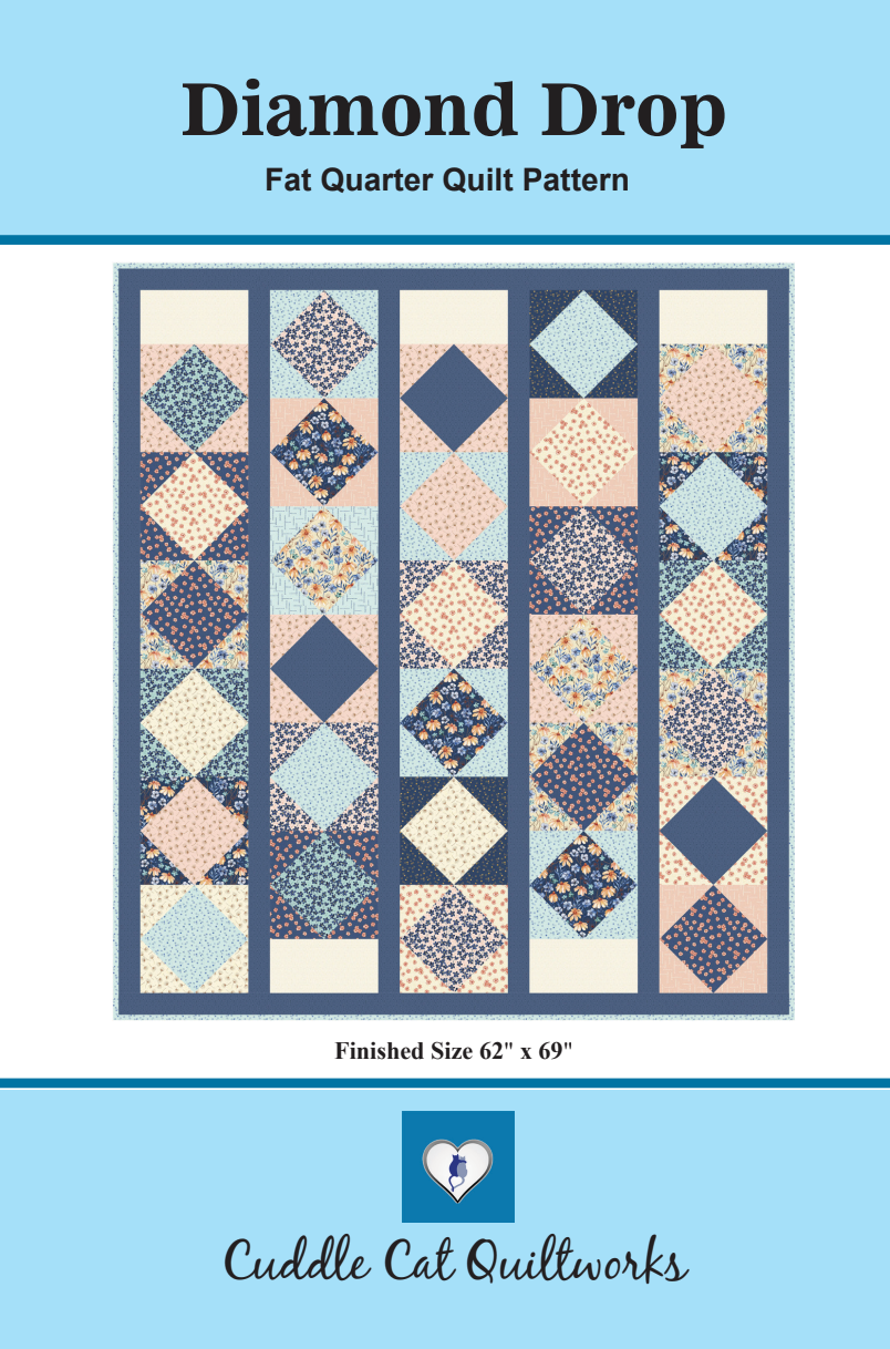 Diamond Drop Downloadable Pattern by Cuddle Cat Quiltworks