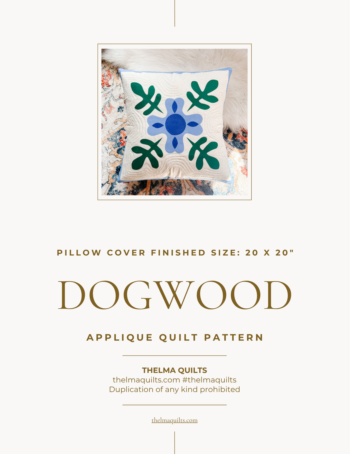 Dogwood Downloadable Pattern by Thelma Quilts