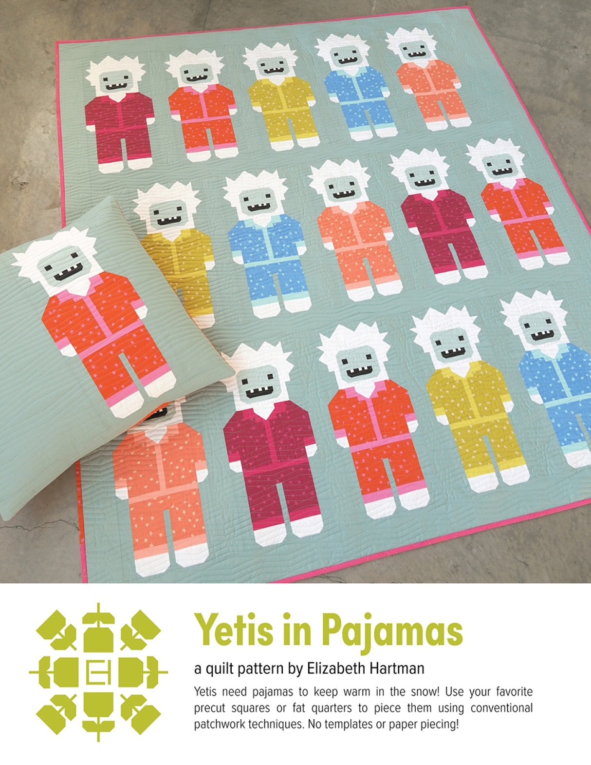 Yetis in Pajamas Quilt Pattern by Elizabeth Hartman