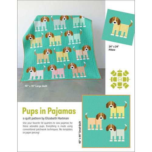 Pups in Pajamas quilt pattern by Elizabeth Hartman