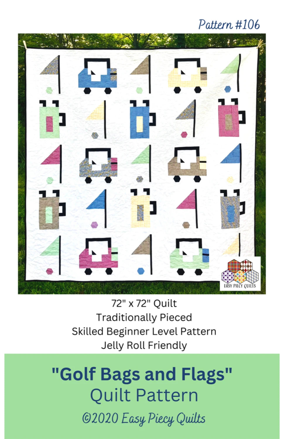 Poppy Quilt Pattern by Easy Piecy Quilts LLC