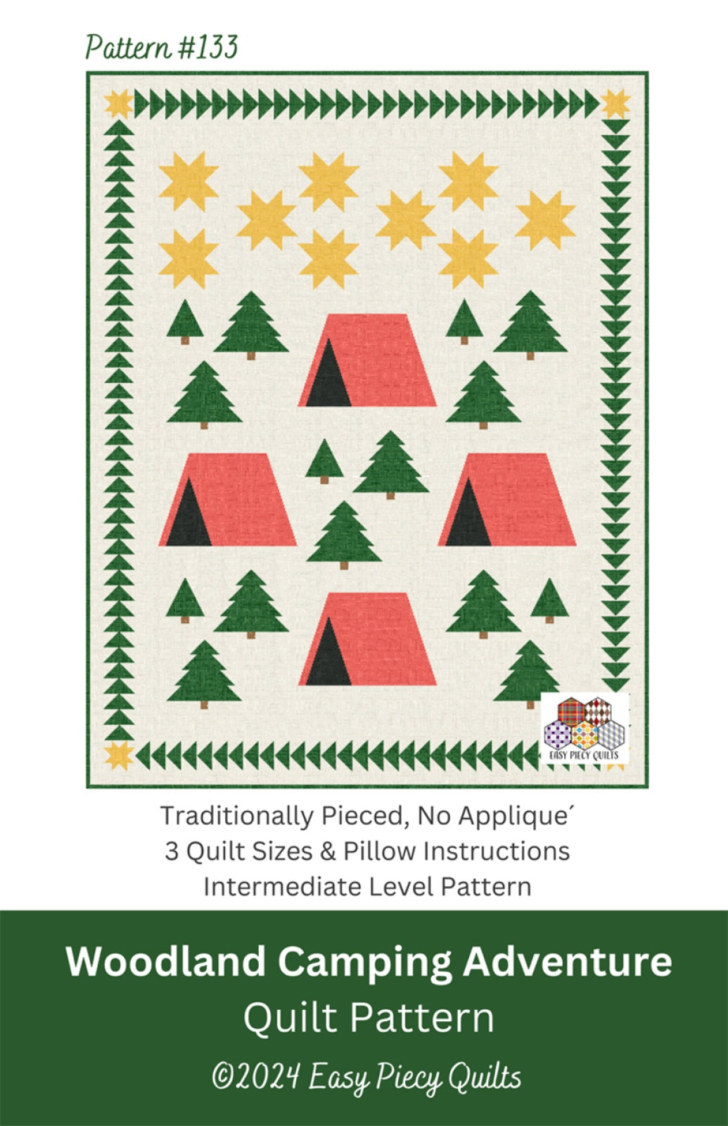Woodland Camping Adventure Quilt Pattern by Easy Piecy Quilts LLC