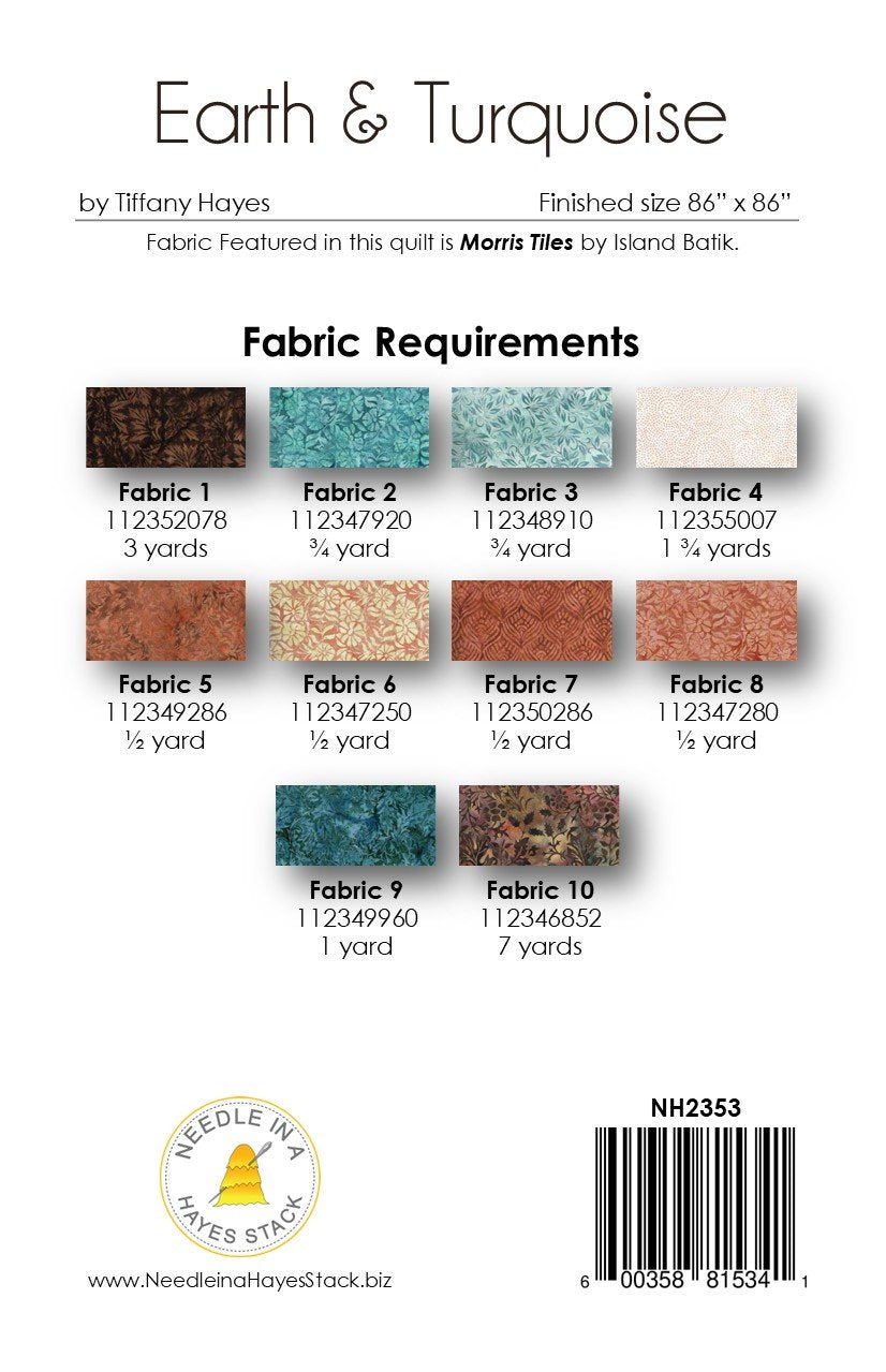 Earth & Turquoise Downloadable Pattern by Needle In A Hayes Stack