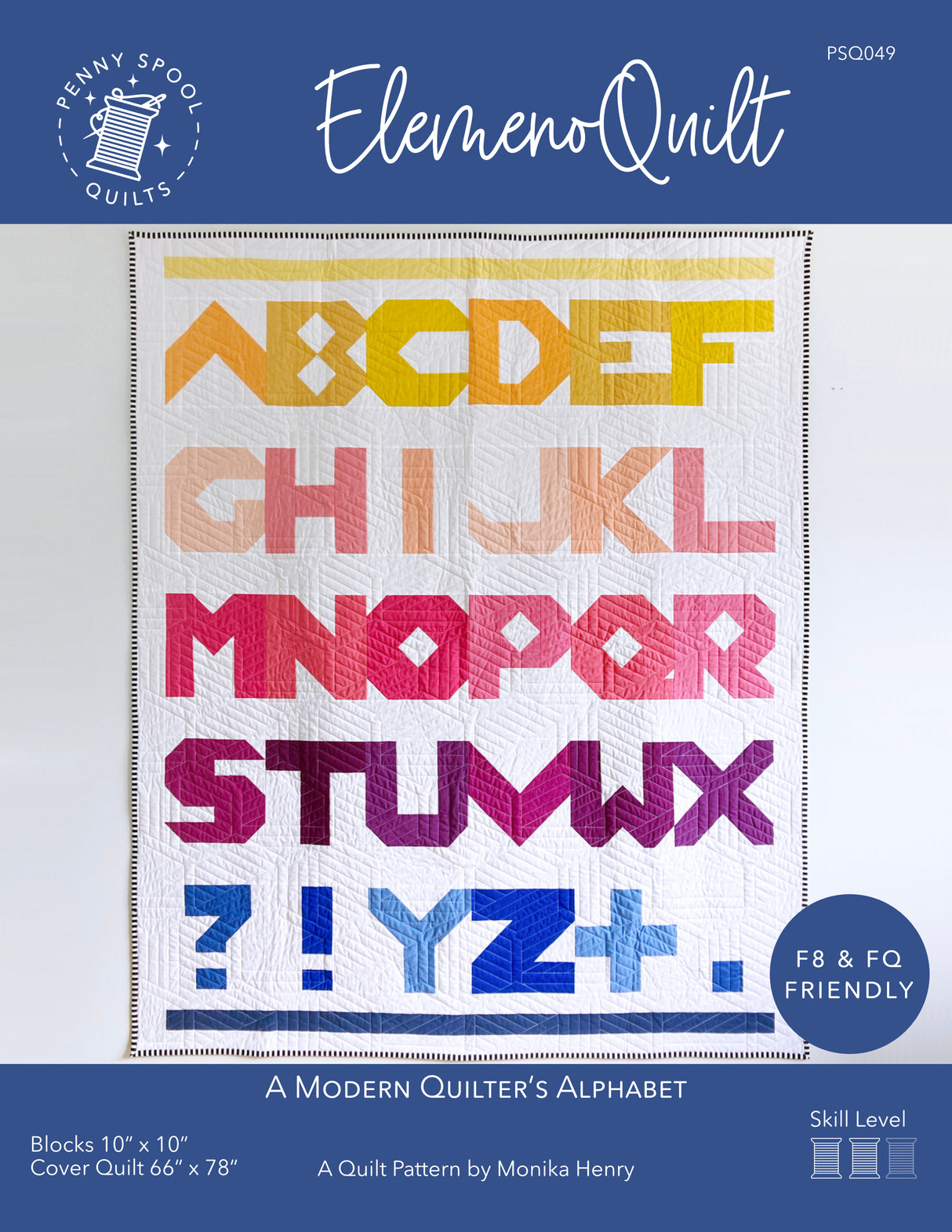 Elemeno Quilt Downloadable Pattern by Penny Spool Quilts Pattern