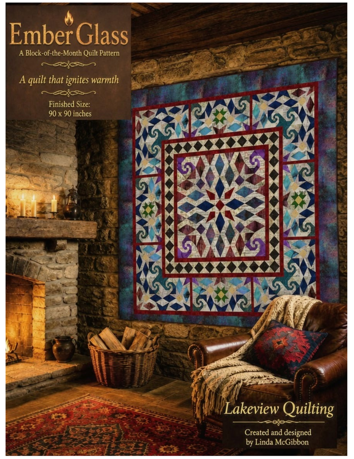 Ember Glass Downloadable Pattern by Lakeview Quilting