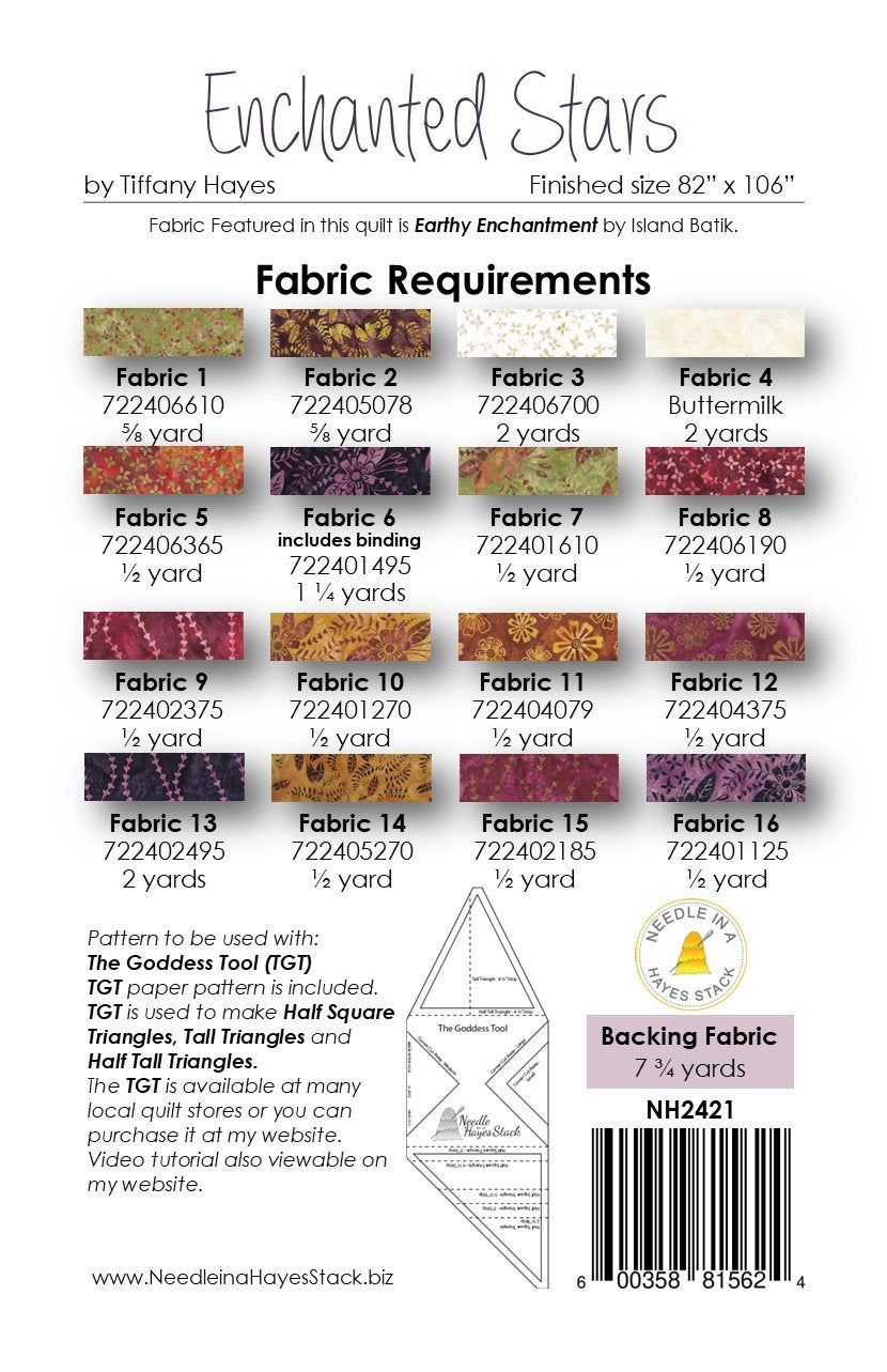 Back oft the Enchanted Stars Downloadable Pattern by Needle In A Hayes Stack