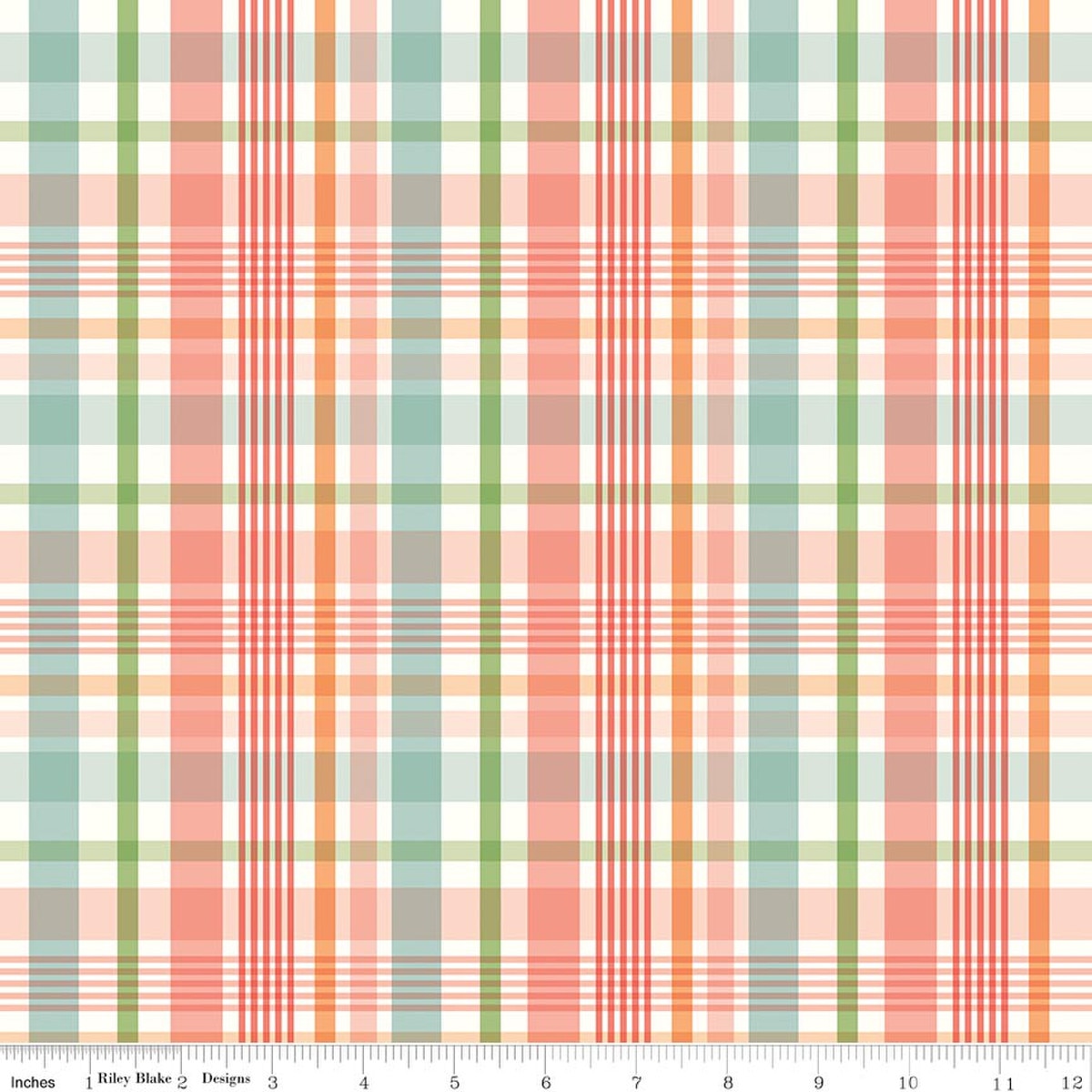 Love You to the Moon Plaid Multi Quilt Fabric by Echo Park