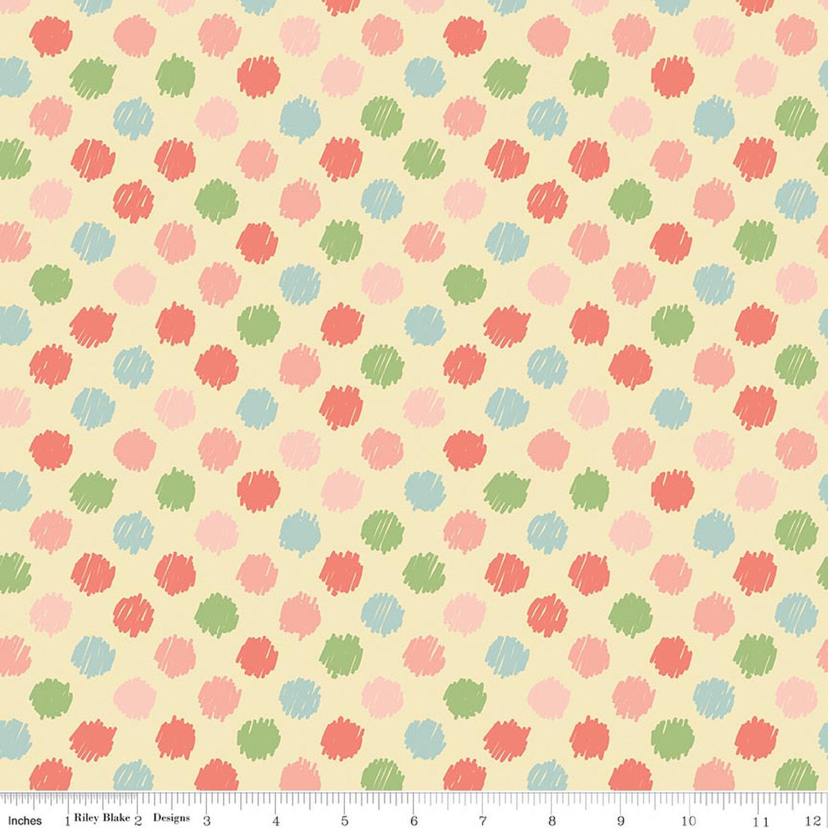 Love You to the Moon Dots Sunshine Quilt Fabric by Echo Park