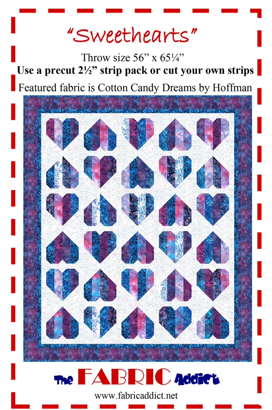 Sweethearts Quilt Pattern by Fabric Addict