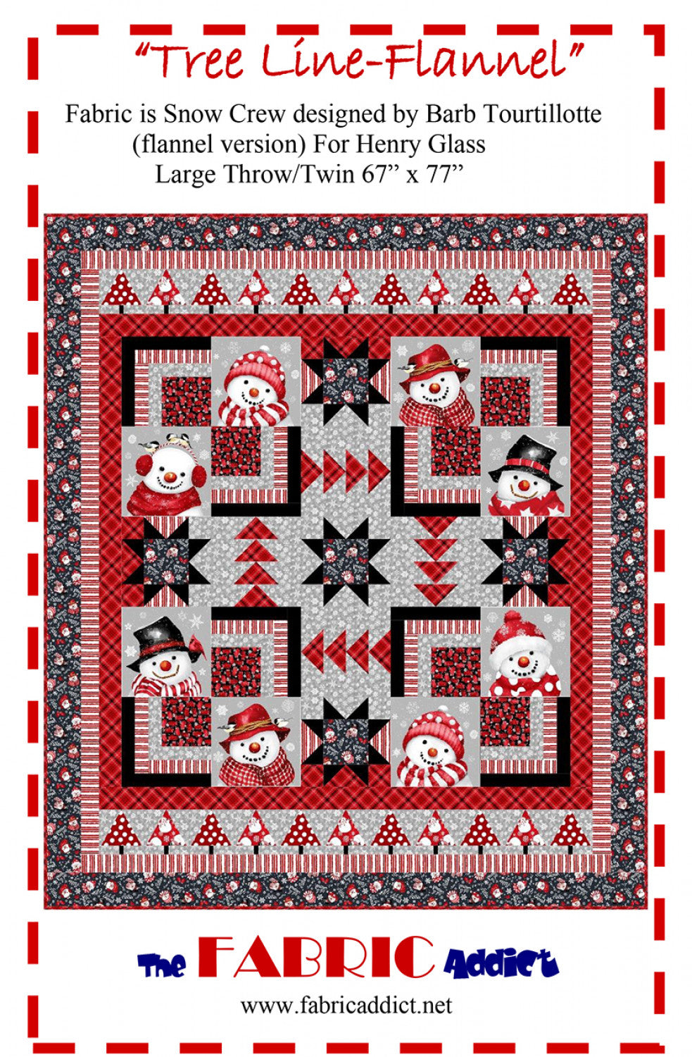 Tree Line Flannel Quilt Pattern by Fabric Addict