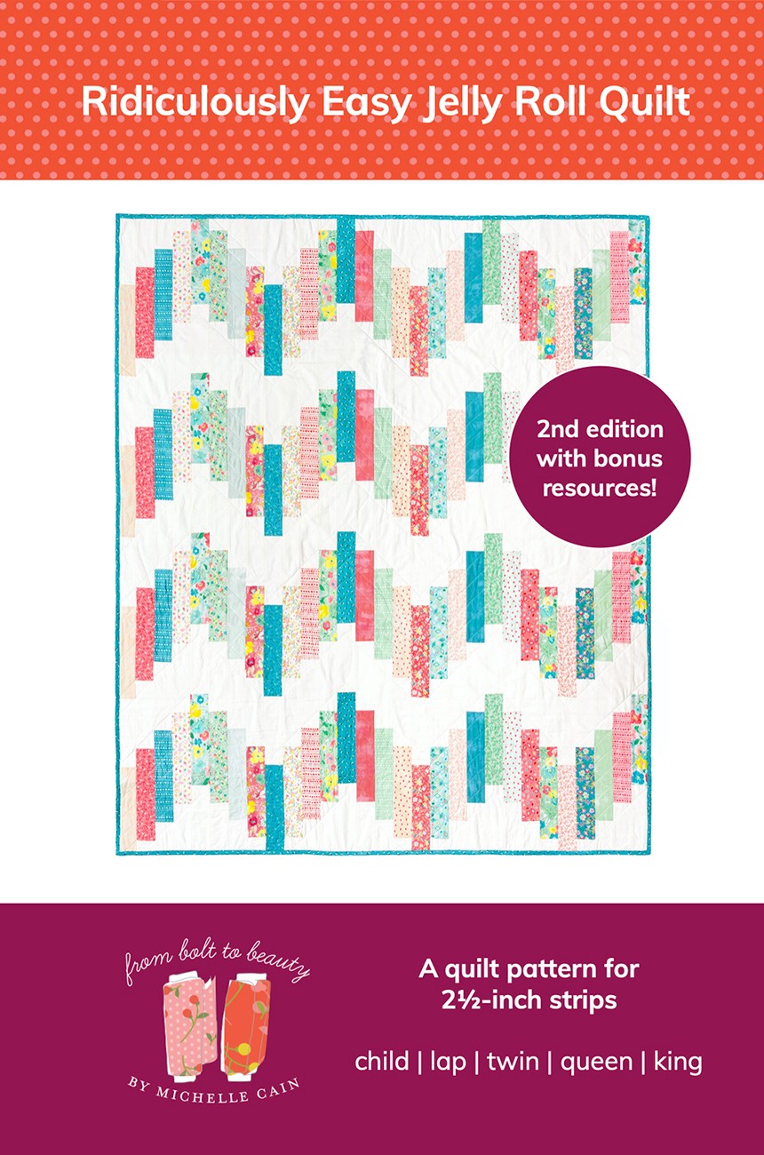 Ridiculously Easy Jelly Roll Quilt Pattern by From Bolt to Beauty