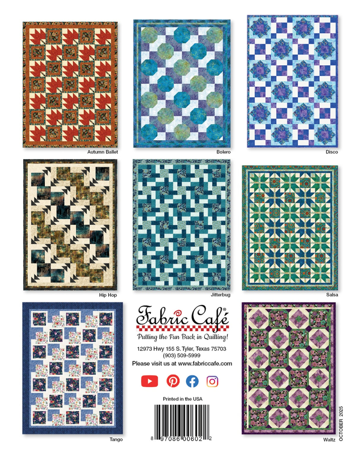 Back of the Step It Up With 5-Yard Quilts by Fabric Cafe