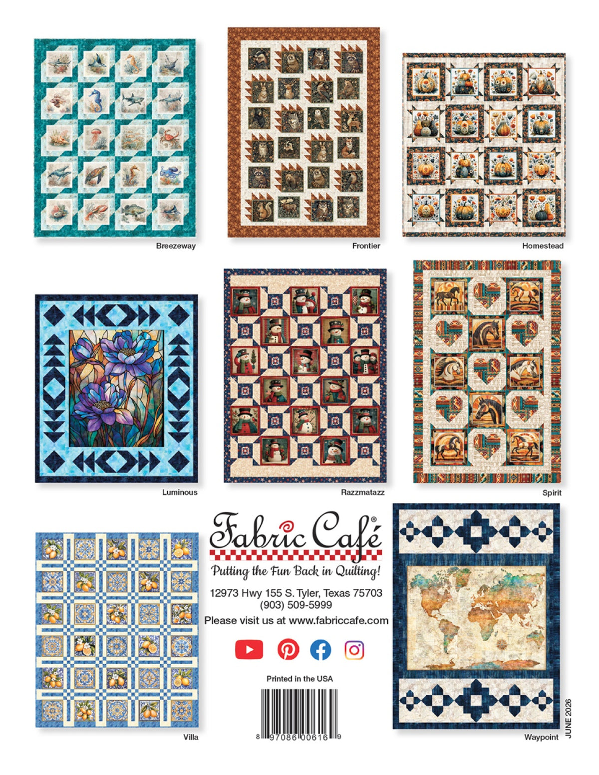 Back of Panel Pizzazz 3-Yard Quilts - Fabric Cafe