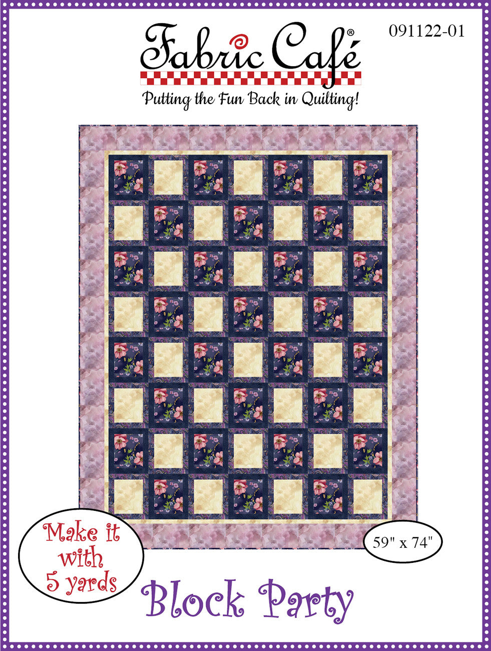 Block Party 5-Yard Quilt Pattern by Fabric Cafe