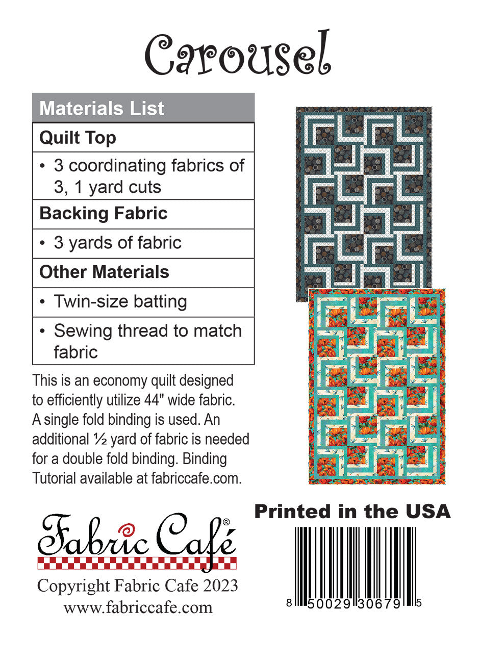 Back of the Carousel Individual Pattern by Fabric Cafe
