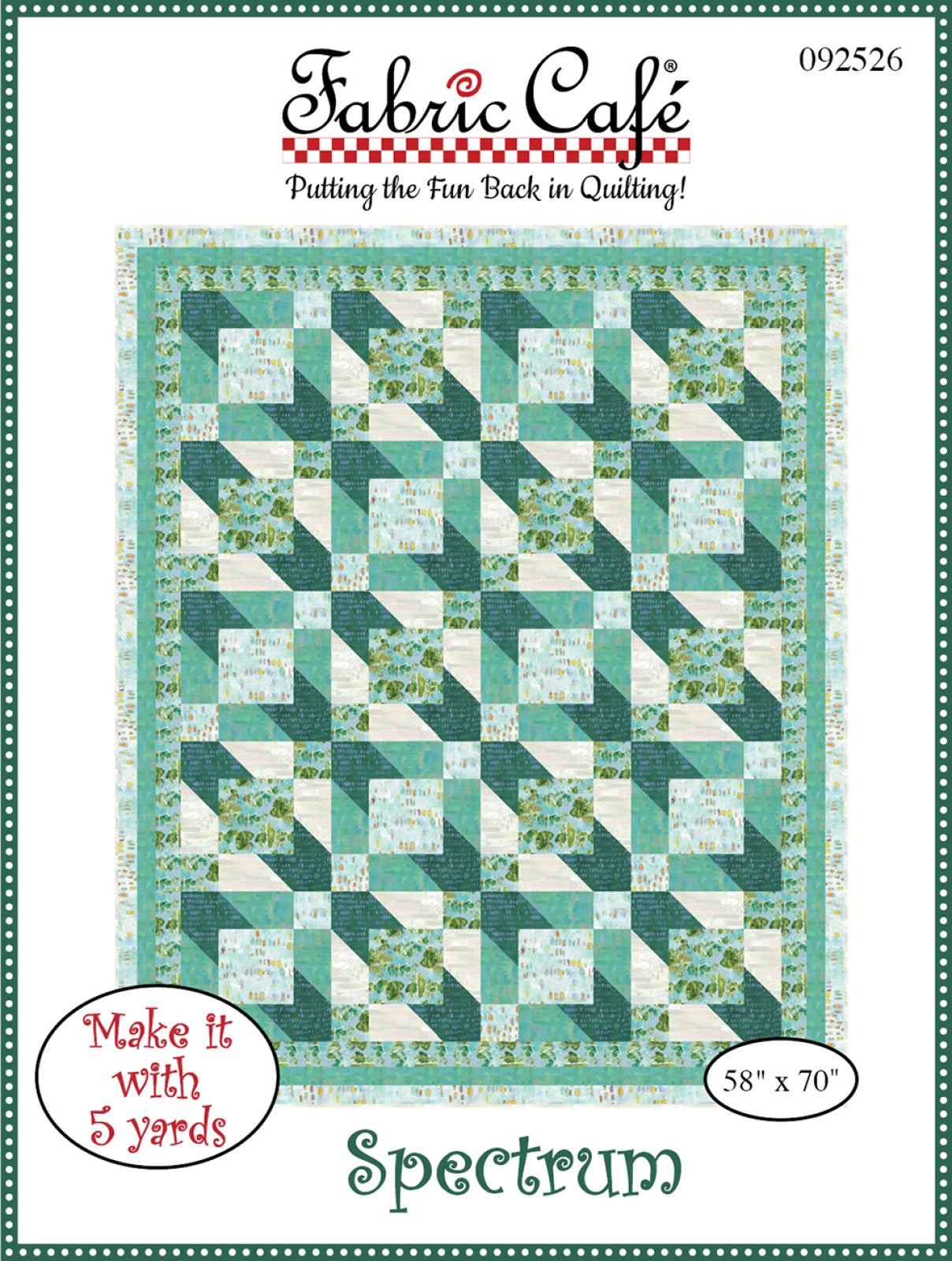Spectrum 5-Yard Quilt Pattern by Fabric Cafe