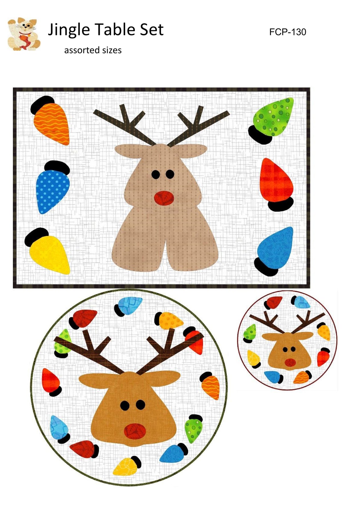 Jingle, Table Set Quilt Pattern by FatCat Patterns