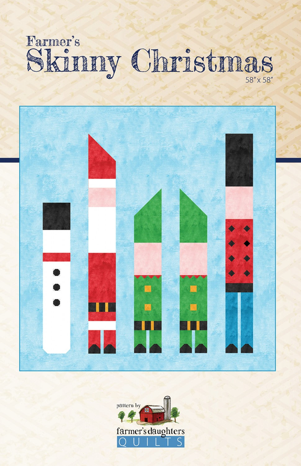 Farmer's Skinny Christmas Quilt Pattern by Farmer's Daughters