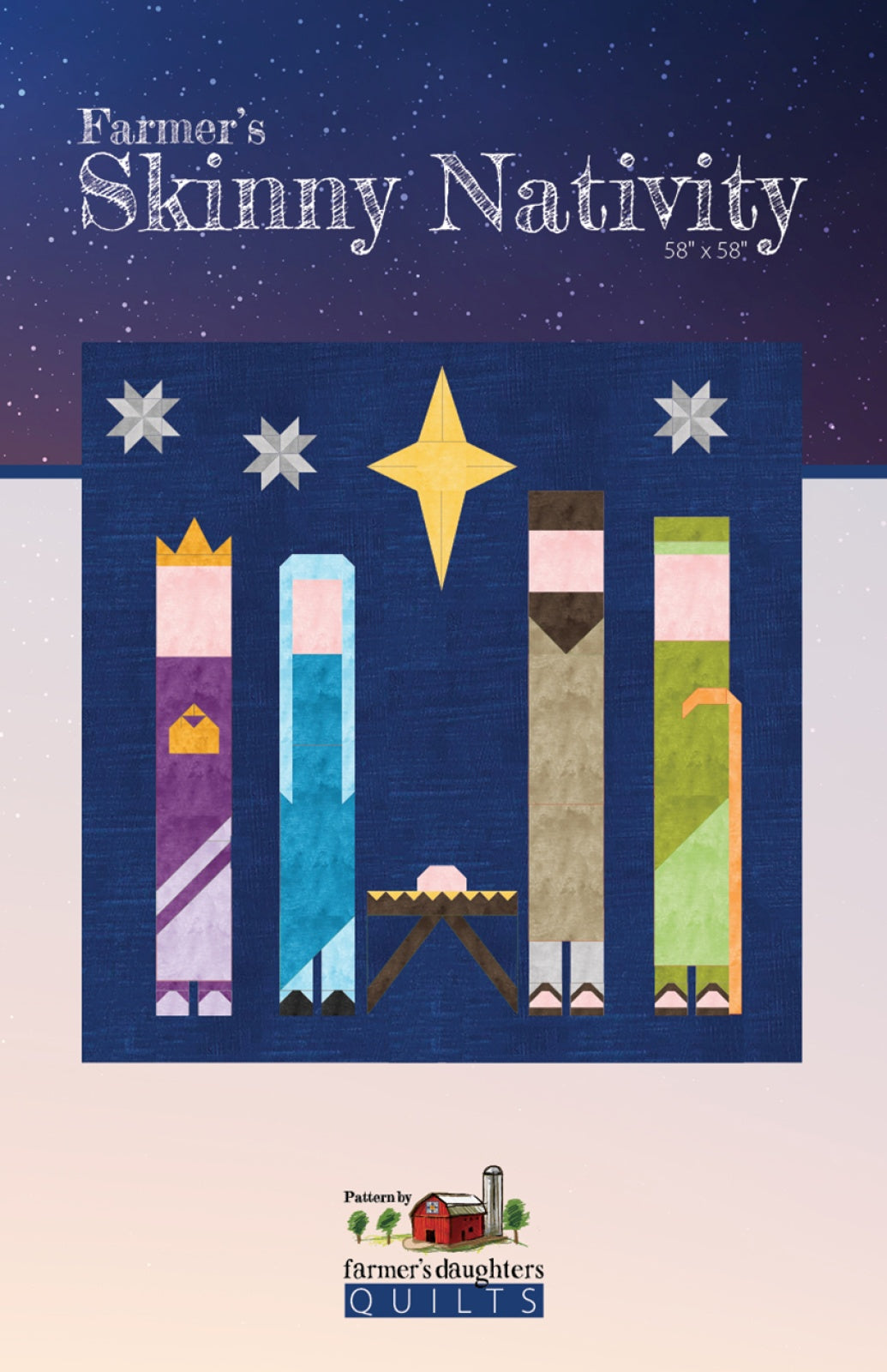 Farmer's Skinny Nativity Quilt Pattern by Farmer's Daughters