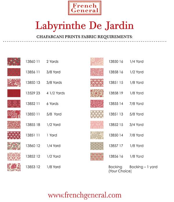 Labyrinthe De Jardin Quilt Pattern