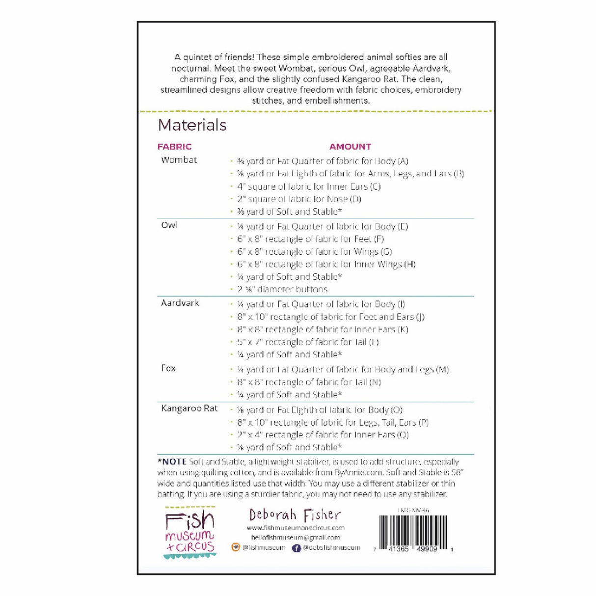 Back of the Nocturnal Menagerie by Fish Museum