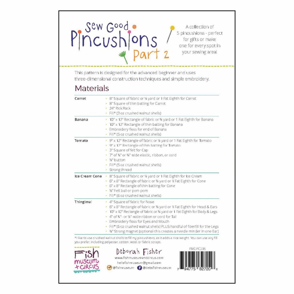 Back of the Sew Good Pincushions Part 2 by Fish Museum