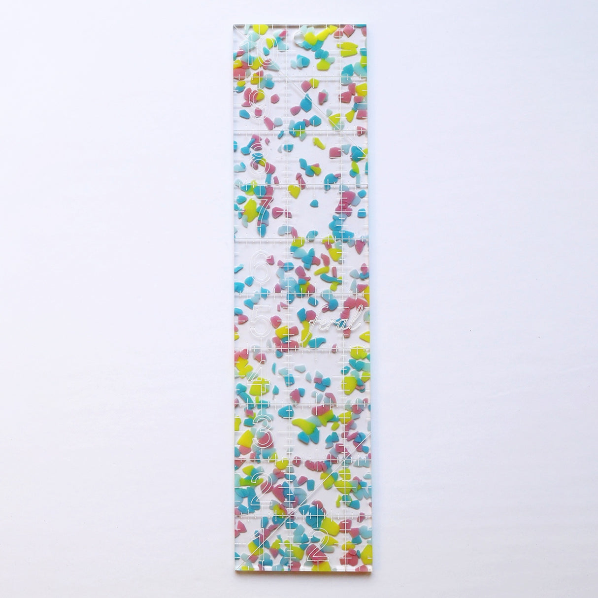 Back of the 2-1/2in x 10in Ruler Confetti by Feral Notions
