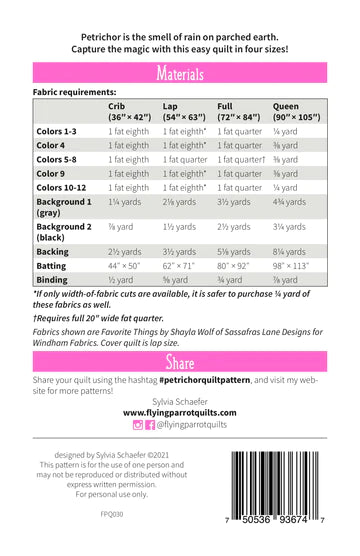 Petrichor Quilt Pattern
