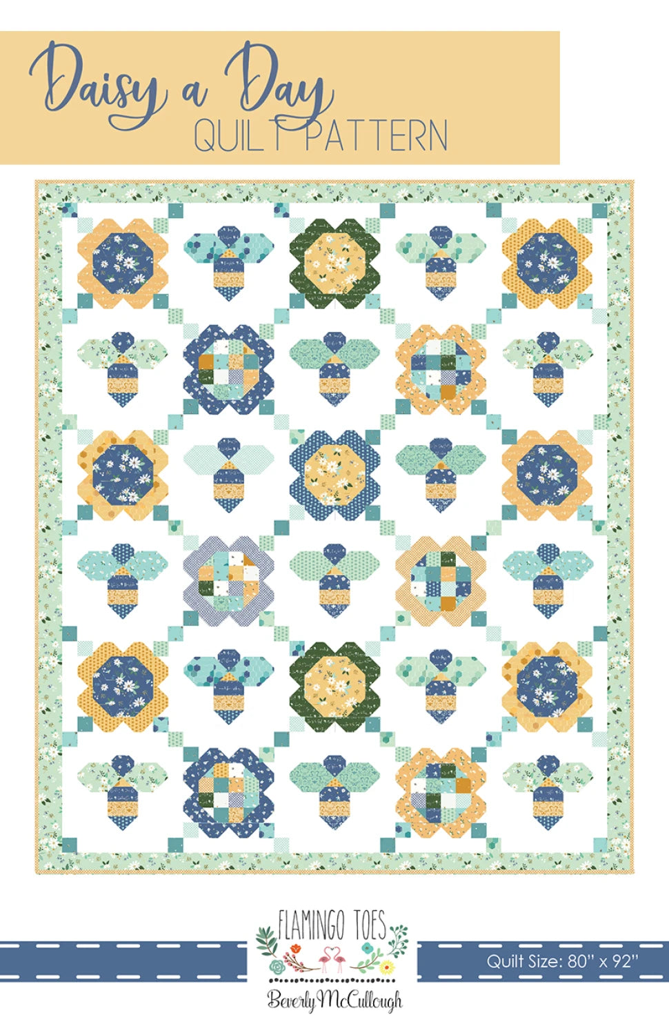 Daisy a Day Quilt Pattern by Flamingo Toes