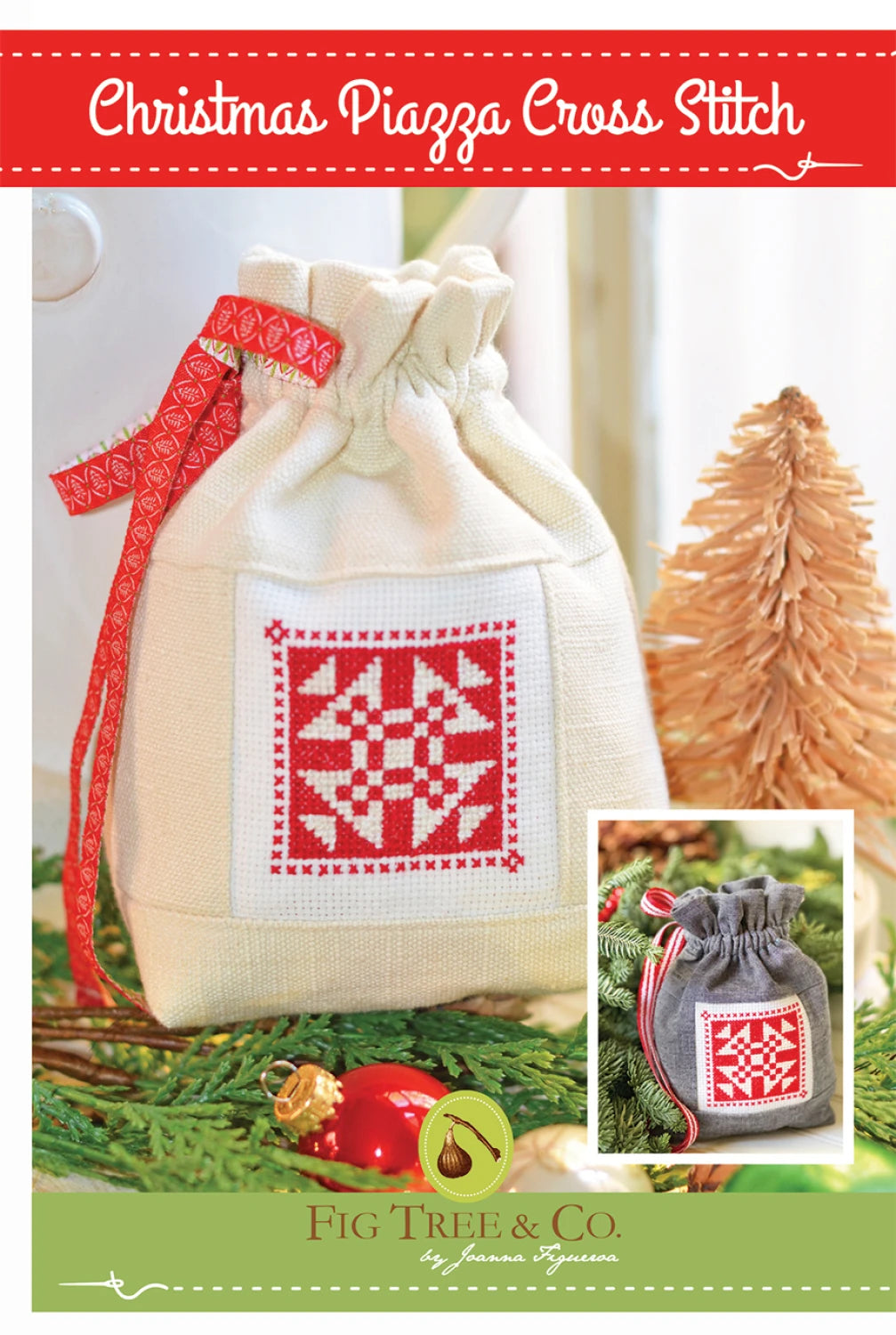 Christmas Piazza Cross Stitch by Fig Tree Quilts