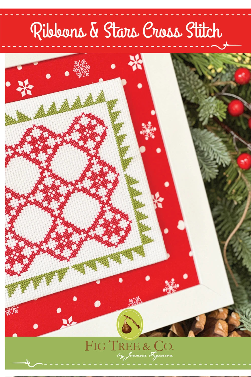 Ribbons and Stars Cross Stitch by Fig Tree Quilts