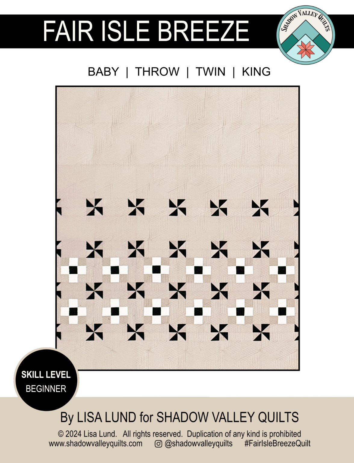 Fair Isle Breeze Downloadable Pattern by Shadow Valley Quilts