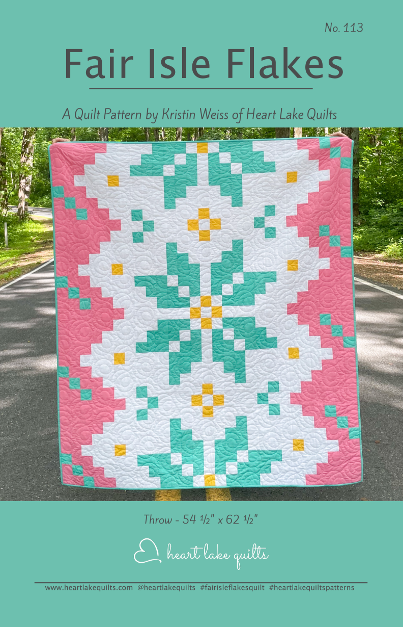 Fair Isle Flakes Downloadable Pattern by Heart Lake Quilts