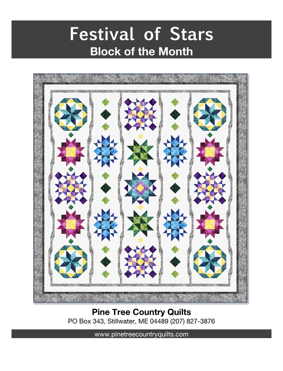 Festival of Stars Block of the Month Downloadable Pattern – Quilting ...
