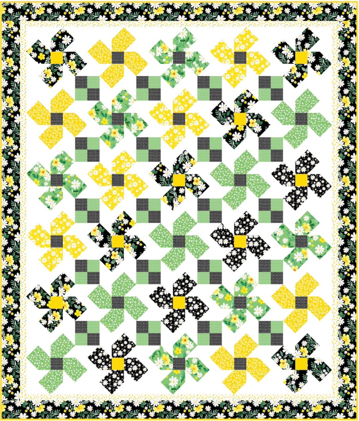 Field Of Daisies Downloadable Pattern by Pine Tree Country Quilts