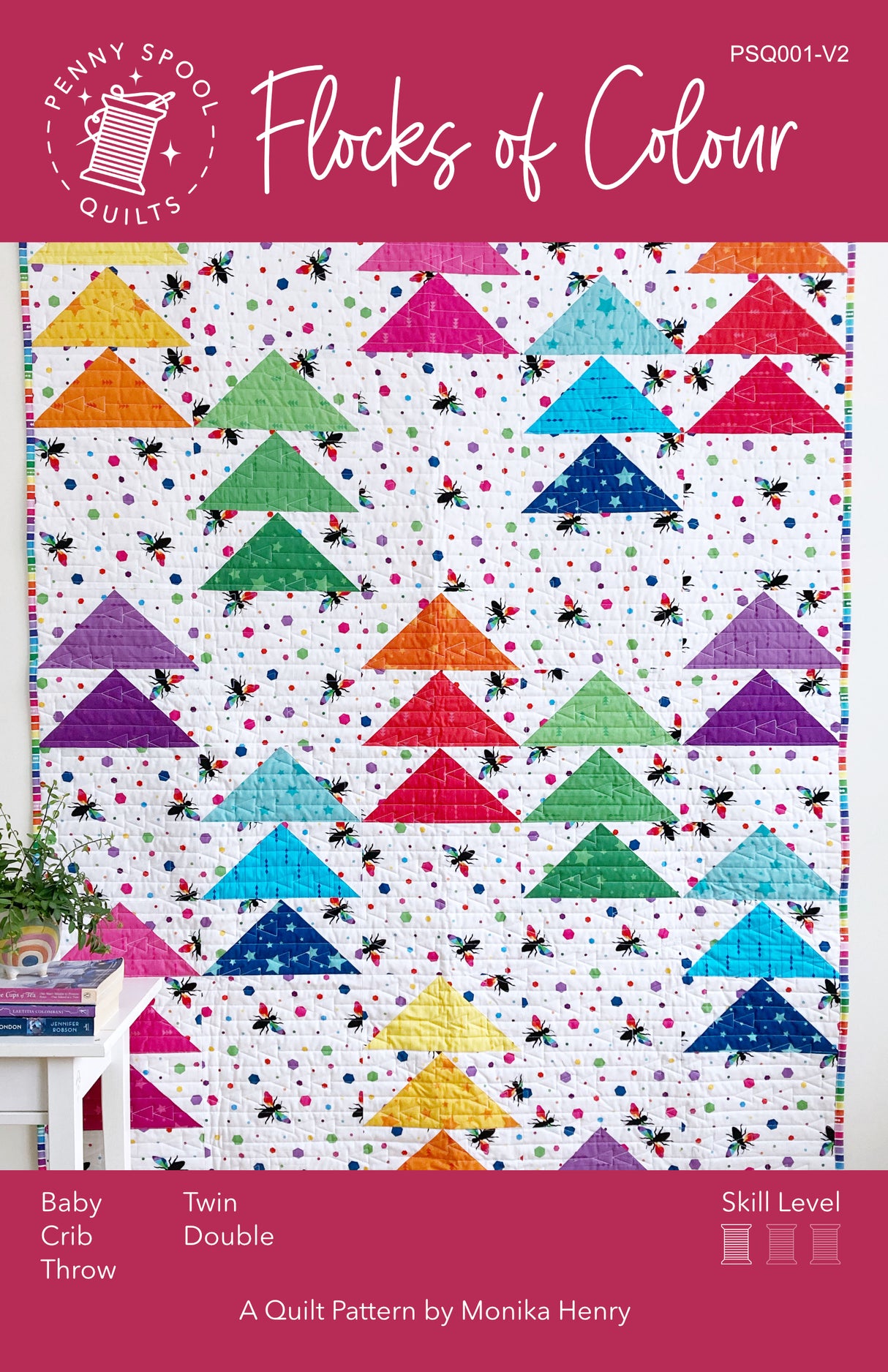 Flocks of Colour Downloadable Pattern by Penny Spool Quilts Pattern