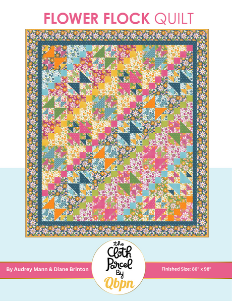 Flower Flock Quilt Downloadable Pattern by Cloth Parcel