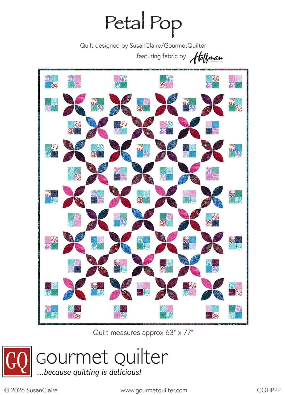 Petal Pop Quilt Pattern by Gourmet Quilter