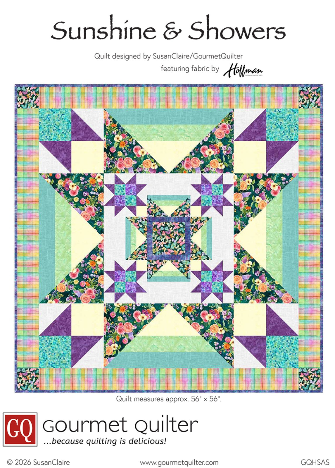 Sunshine & Showers Quilt Pattern by Gourmet Quilter