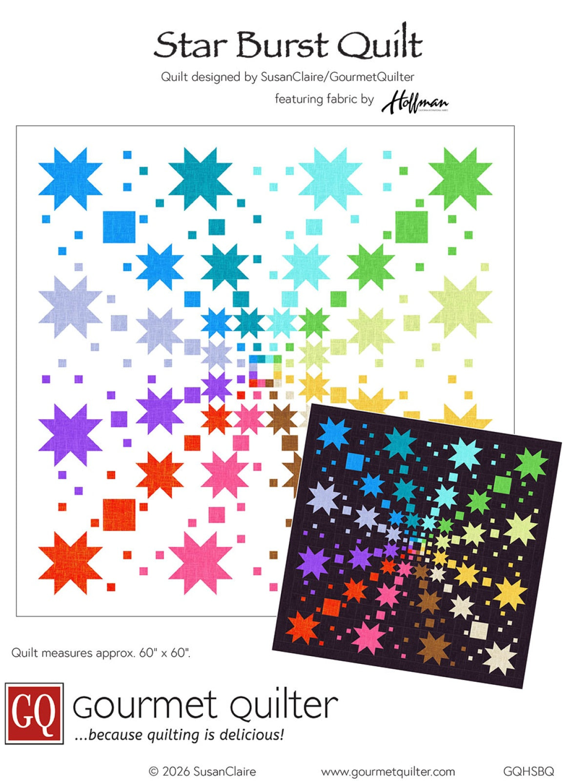 Star Burst Quilt Quilt Pattern by Gourmet Quilter