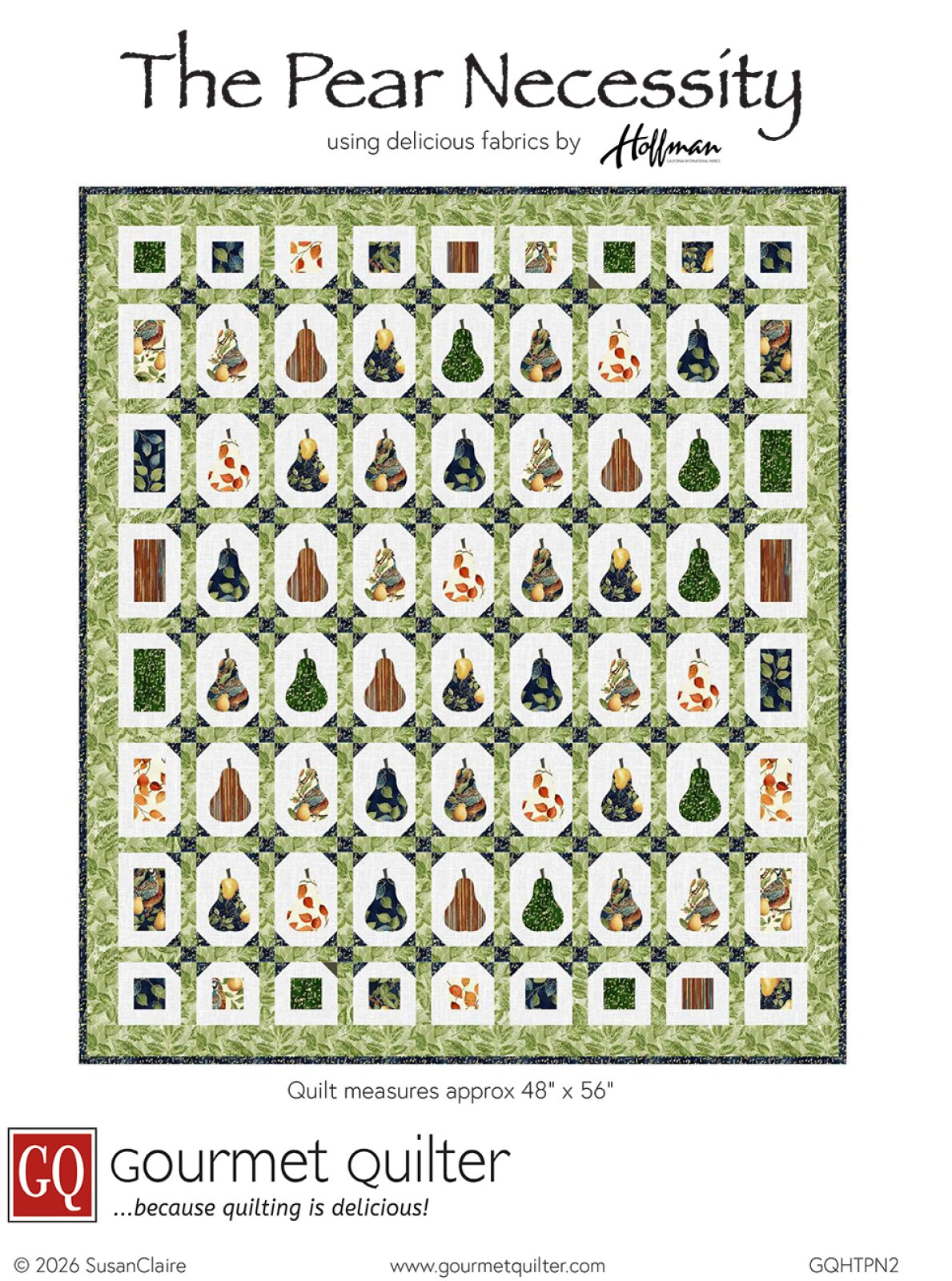 The Pear Necessity Quilt Pattern by Gourmet Quilter