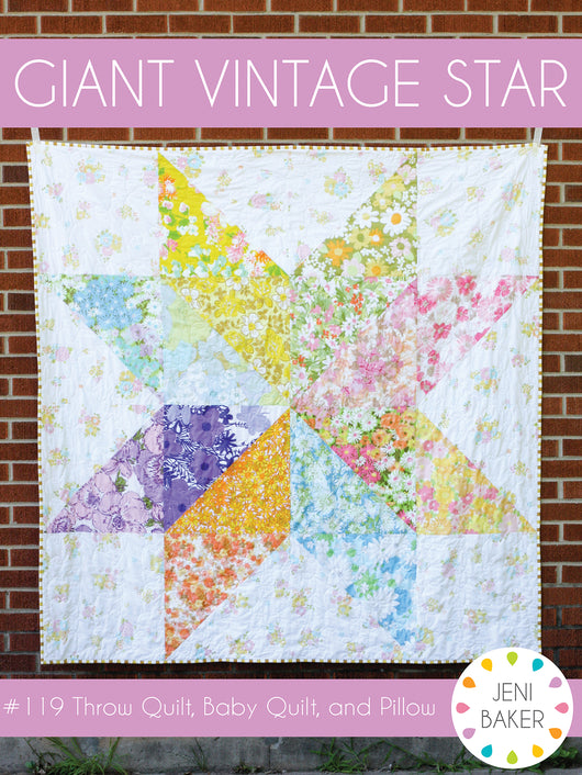 Giant Vintage Star Downloadable Pattern by Jeni Baker