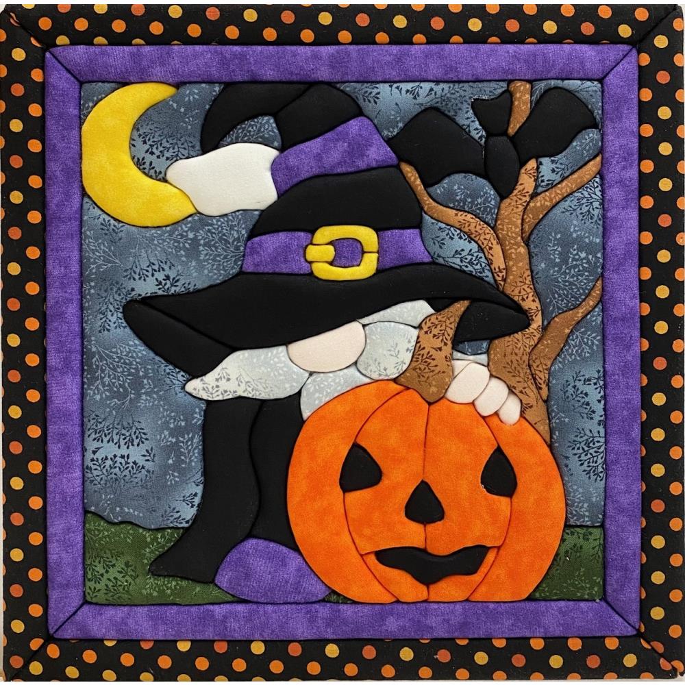 Gnomely Nights Quilt-Magic No Sew Wall Hanging Kit by Quilt Magic