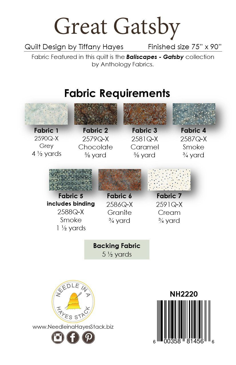 Great Gatsby Downloadable Pattern by Needle In A Hayes Stack